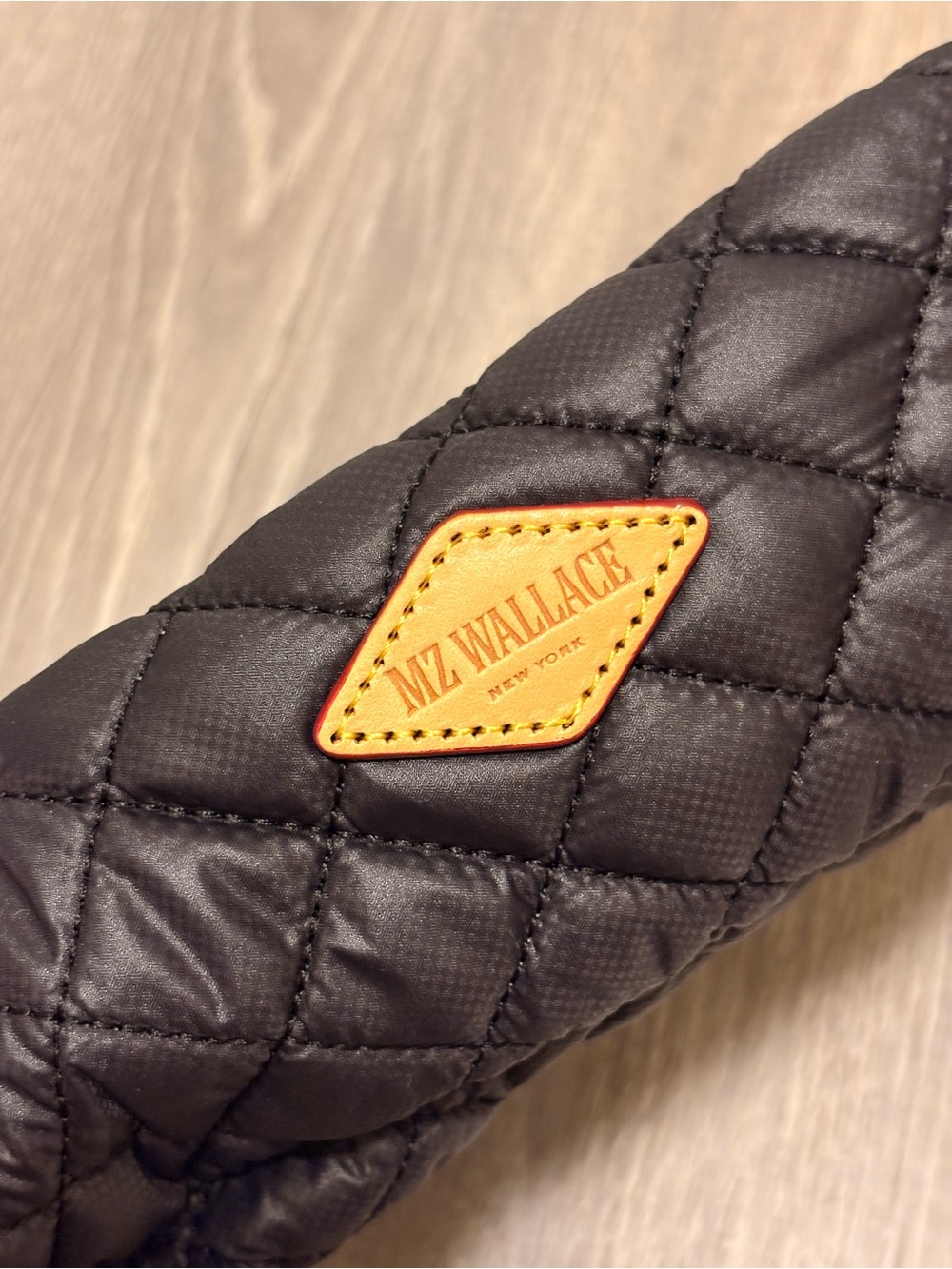MZ Wallace Quilted Crossbody with Black Exterior and Tan Trim - NEVER USED - Picture 10 of 13